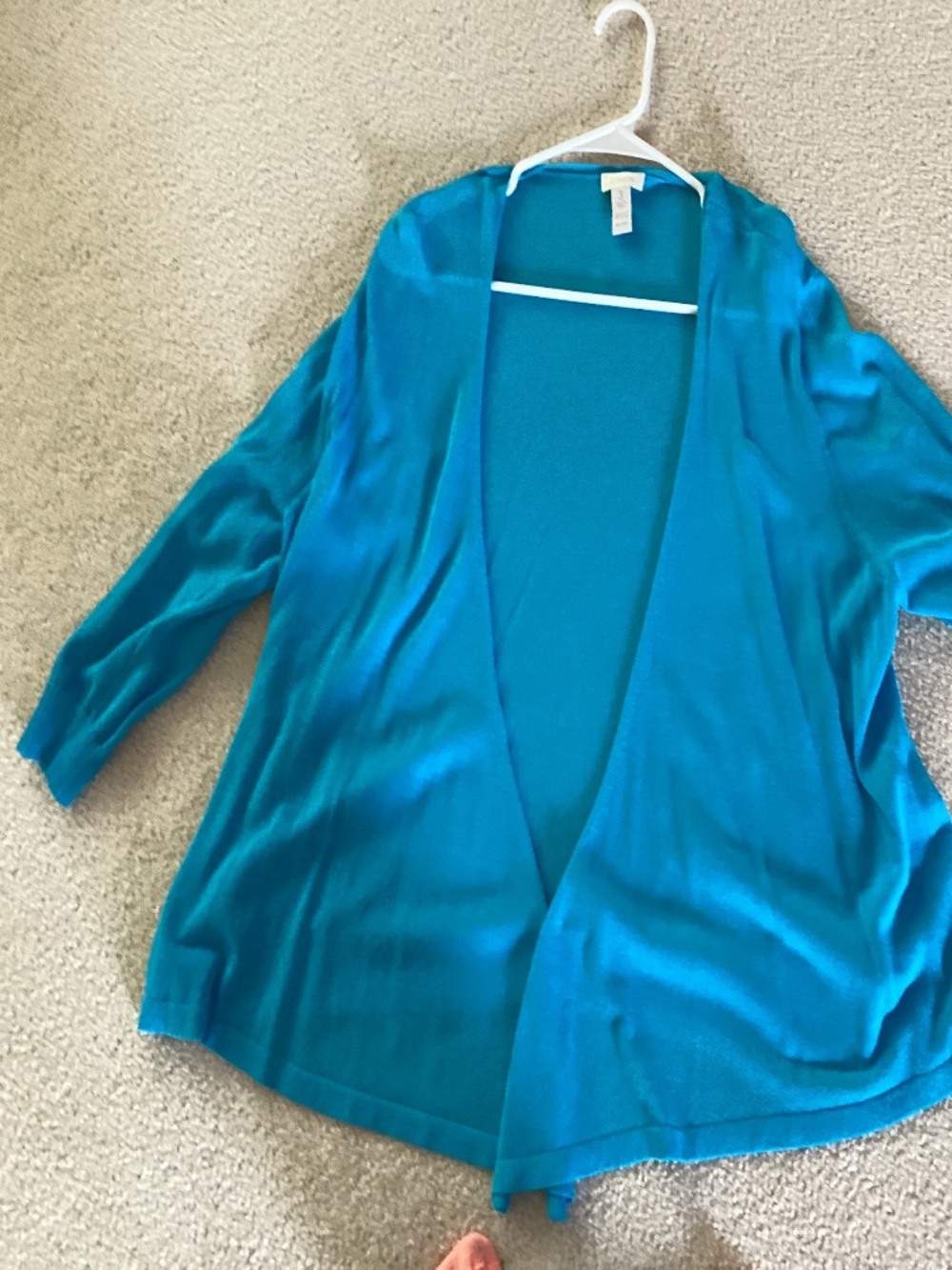 Chicos Turqoise cardigan 3